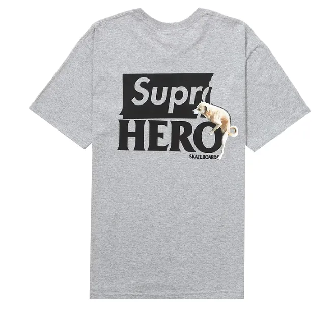 Supreme ANTIHERO Dog Tee Heather Grey