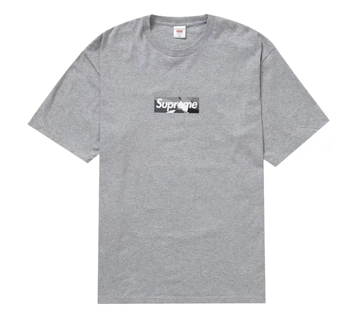 Supreme Emilio Pucci Box Logo Tee Heather Grey/Black