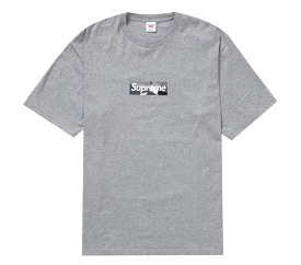 Supreme Emilio Pucci Box Logo Tee Heather Grey/Black