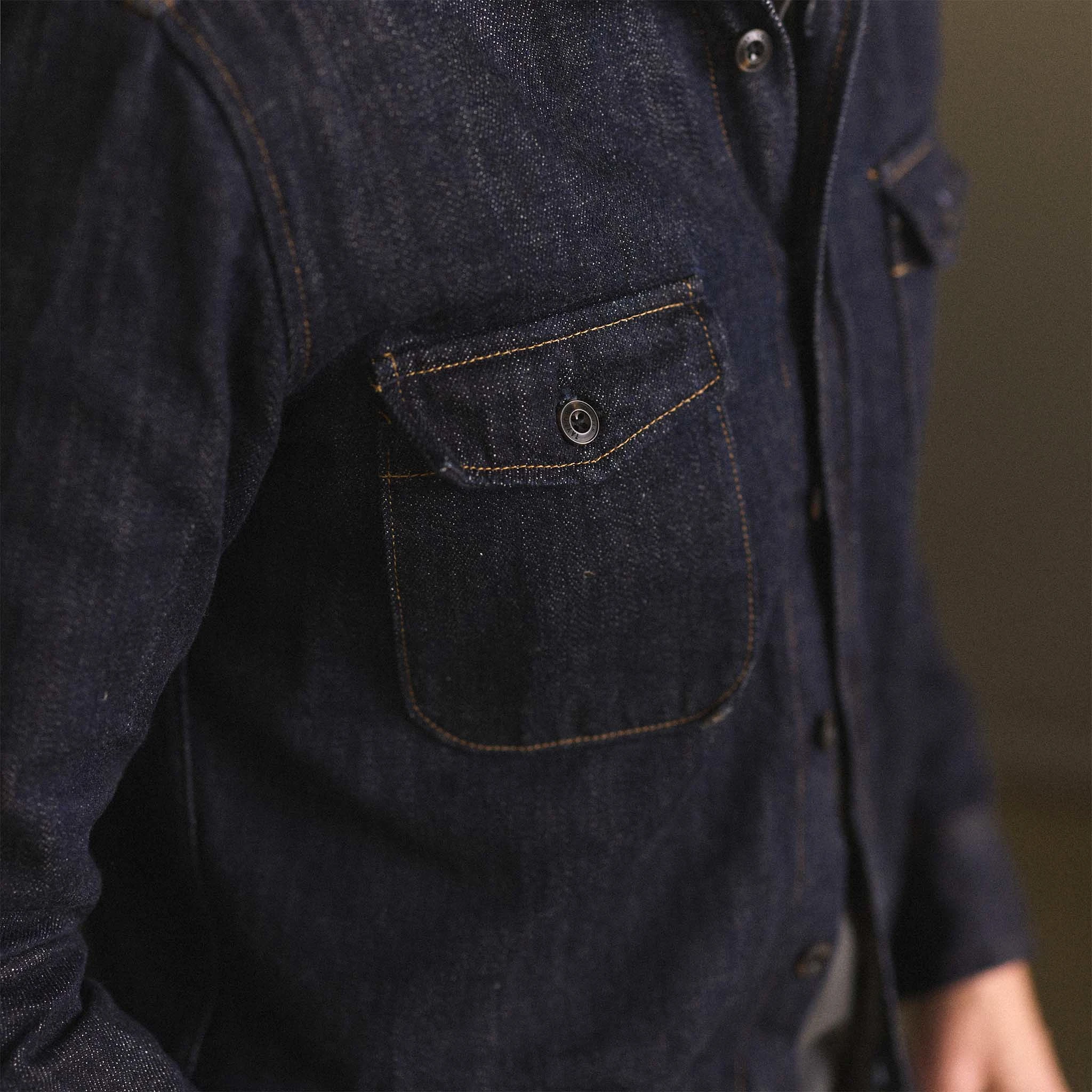 The Mill Shirt Jacket in Kuroki Slub Denim