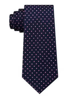 Tommy Hilfiger Men's Pin Dot Silk Tie Pink Size Regular