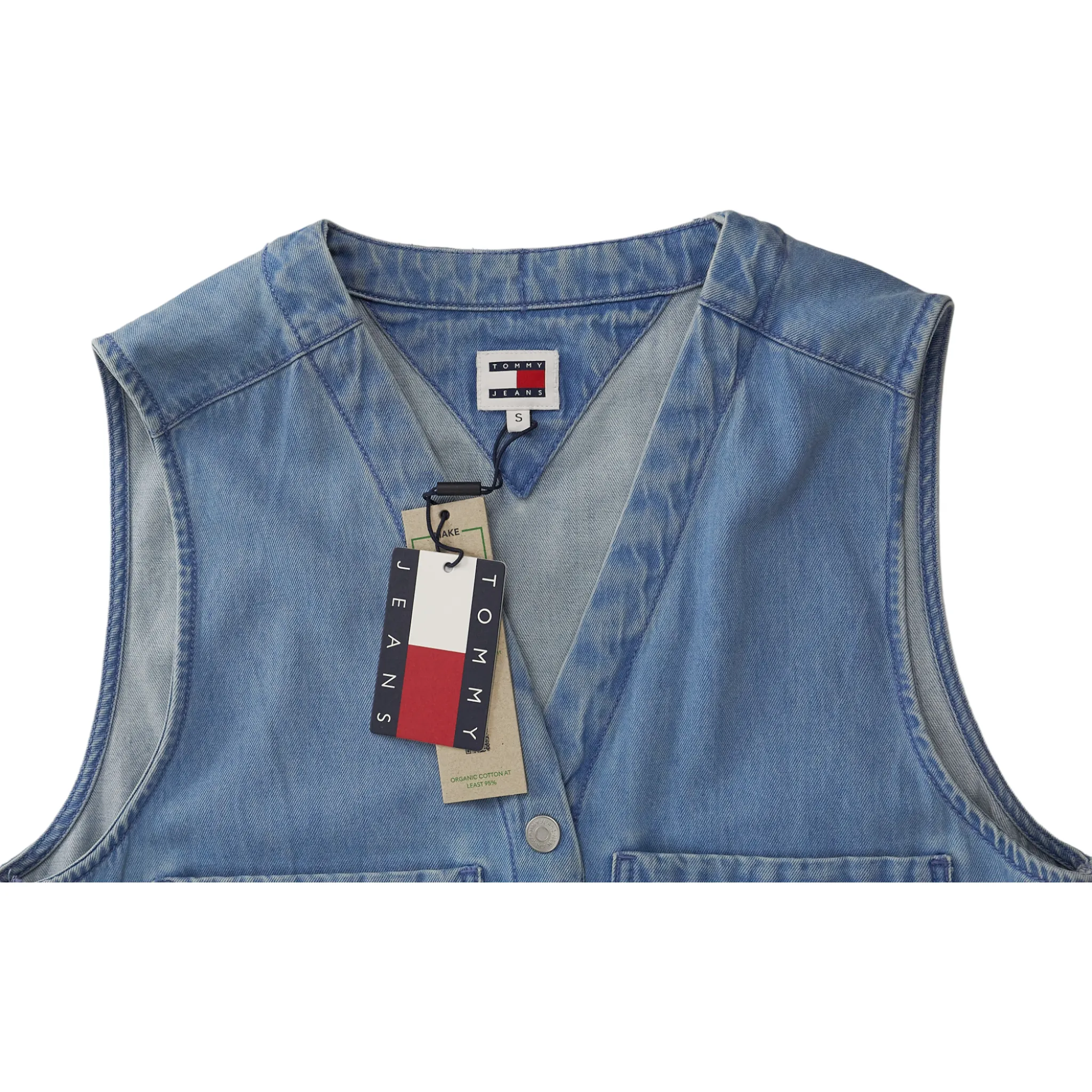 Tommy Jeans Blue Button Thru Denim Dress