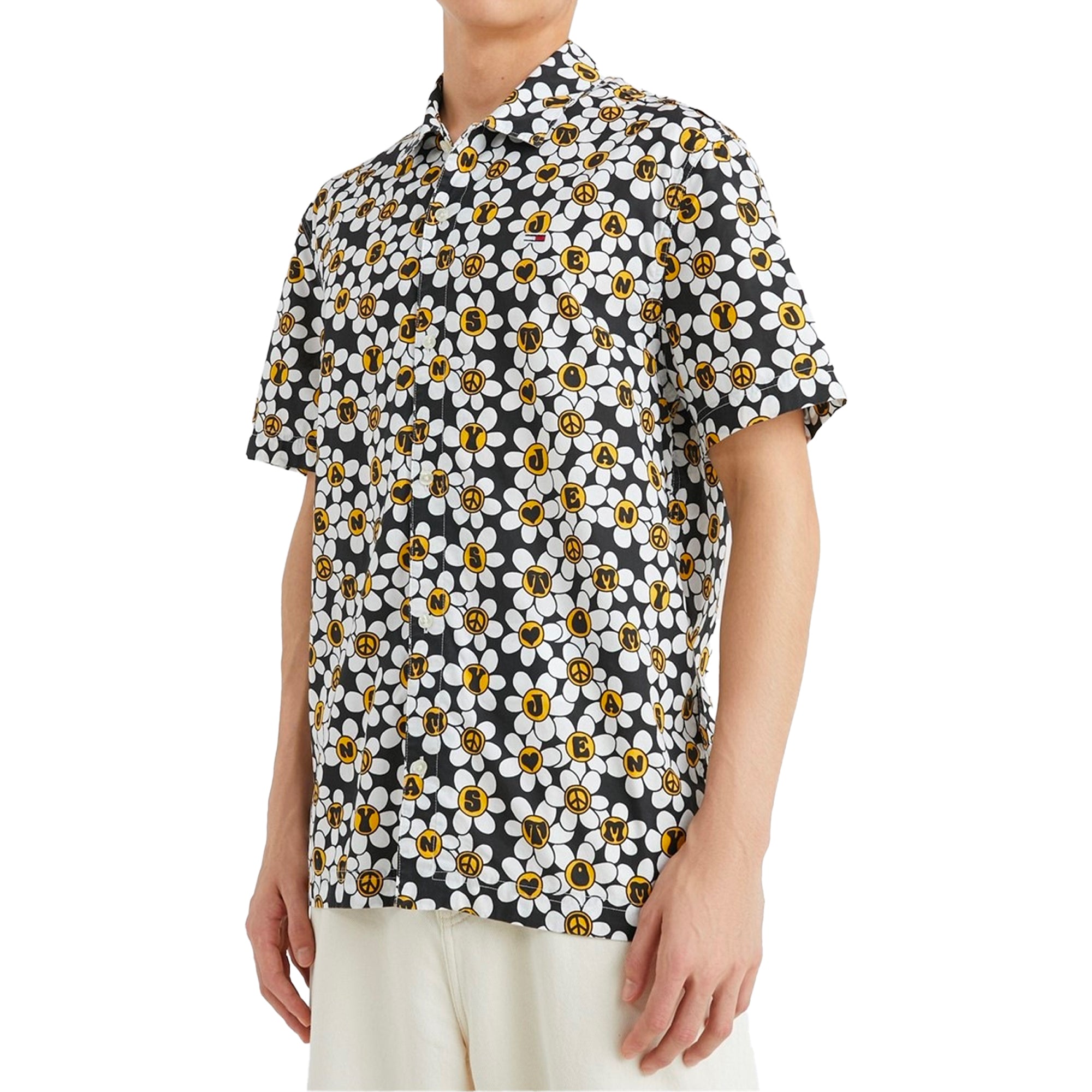 Tommy Jeans NYC Homegrown AOP Daisy Shirt - Black