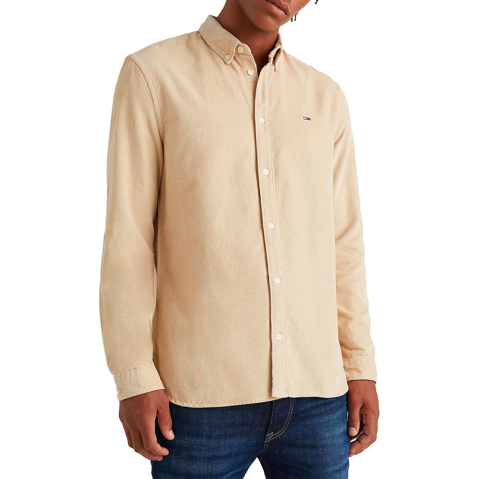 Tommy Jeans Solid Cord Shirt - Trench