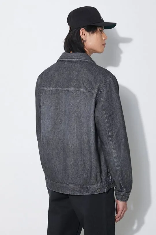 Wood Wood denim jacket Ivan Denim men's black color 12315107.7051