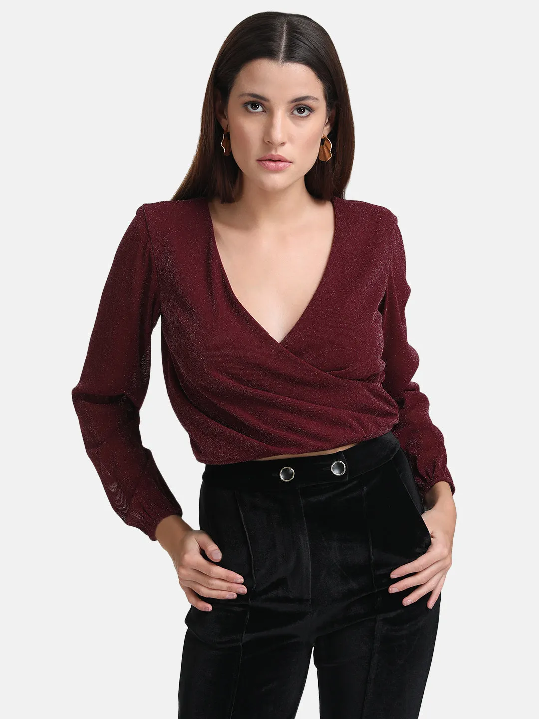 Wrap Blouson Top